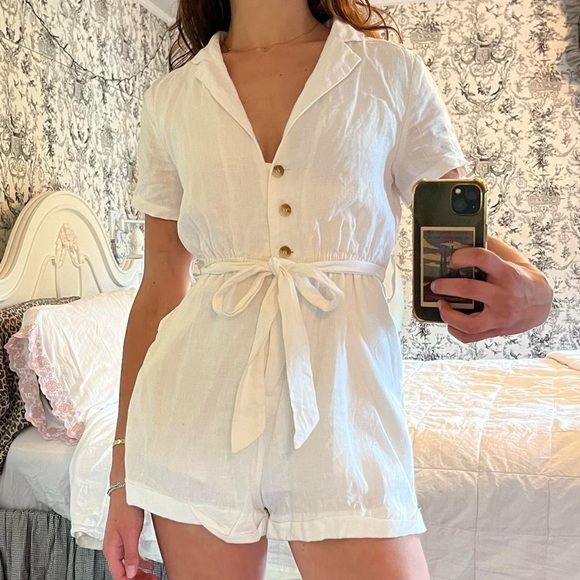 Seek white collared romper - Picture 2 of 3